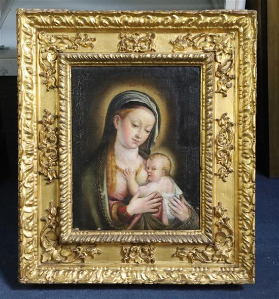 Follower of Francesco Albani (1578-1660) Madonna and child 14 x 11in.